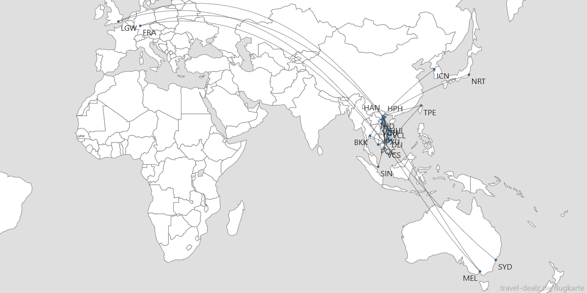 Bamboo Airways Network before Restructuring